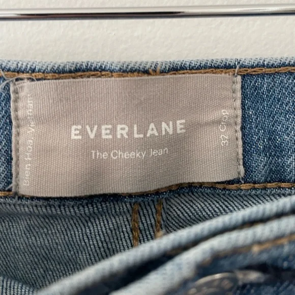Everlane The Cheeky Jean Raw Hem Size 32 Crop - Picture 4 of 4